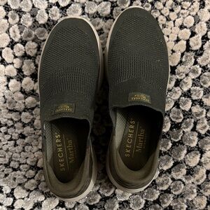 Skechers women’s Dark Gray Slip-On Sneakers